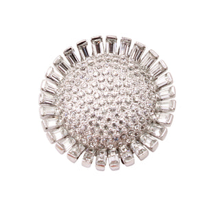 Weiss Sparkling Rhinestone Pin Front
