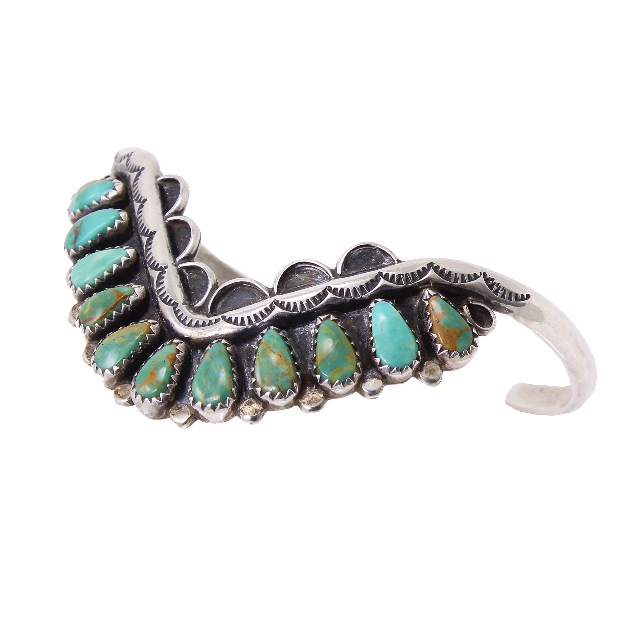 Zuni Turquoise Sterling Silver Bracelet Main